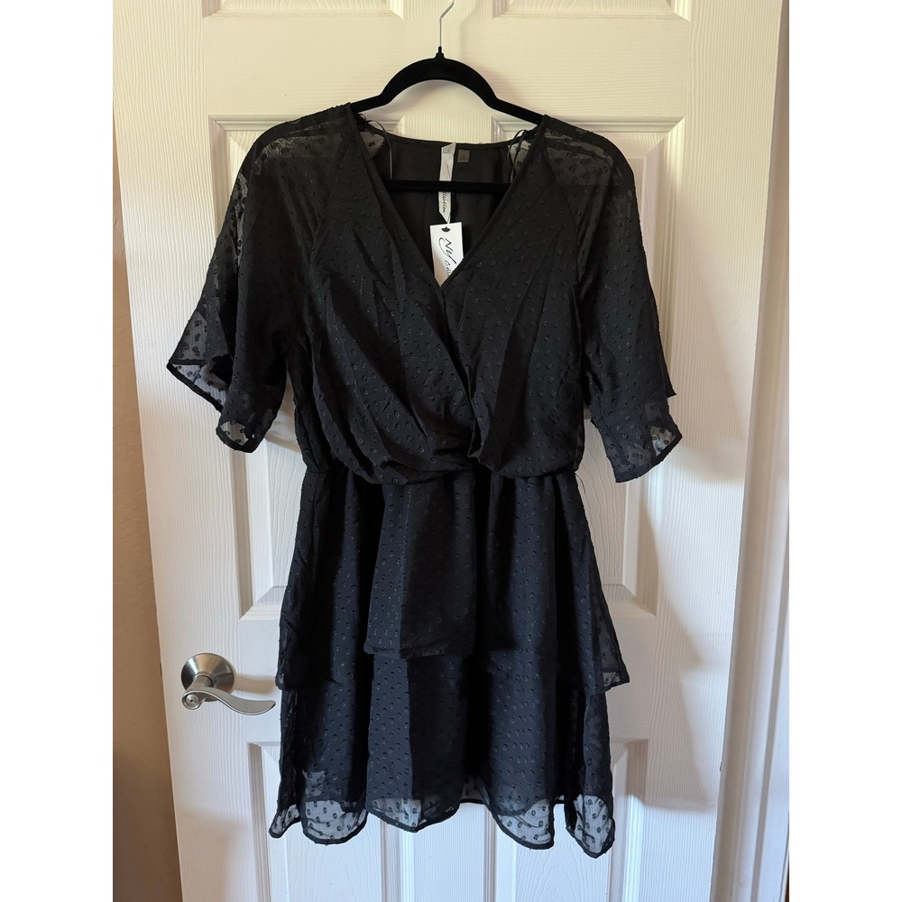 NWT NY Collection Swiss Dot Dress Size‎ Small